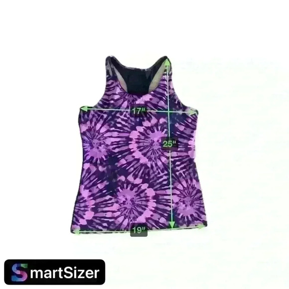 Aonour workout Tank Top Tie Dye W/Cool should and Back Cutout Details Sz XL - Picture 7 of 8